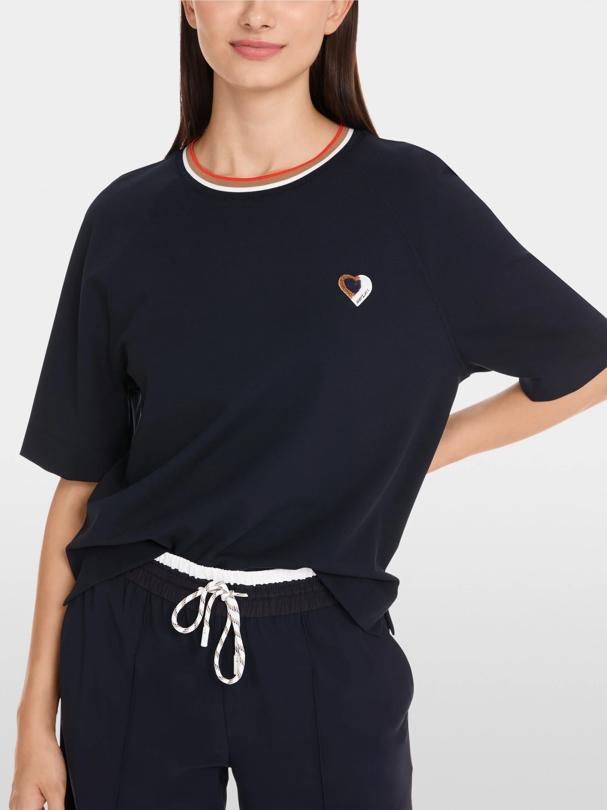 Marc-Cain Cropped short-sleeve T-shirt