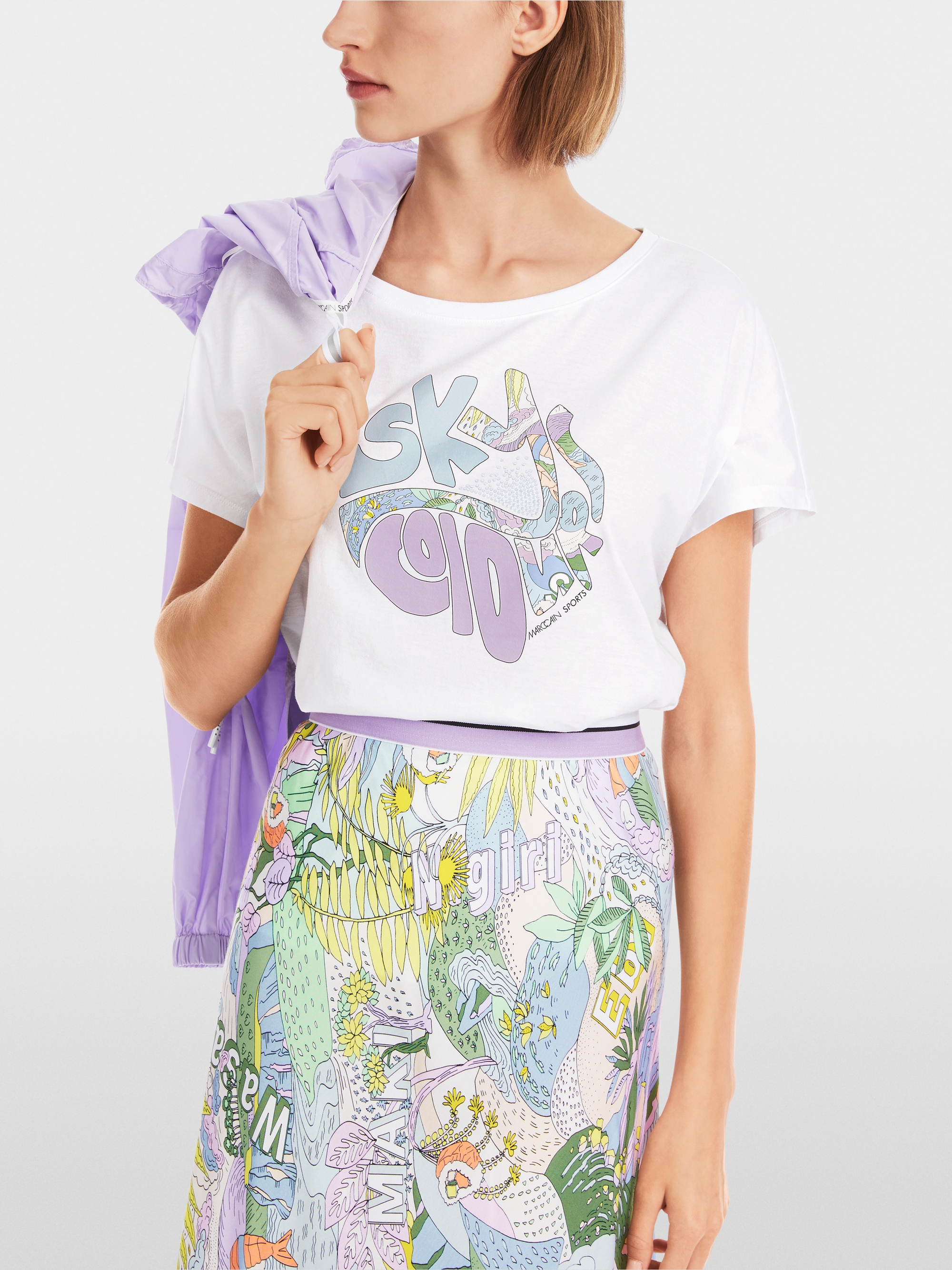 Marc-Cain Rethink Together rhinestones T-shirt