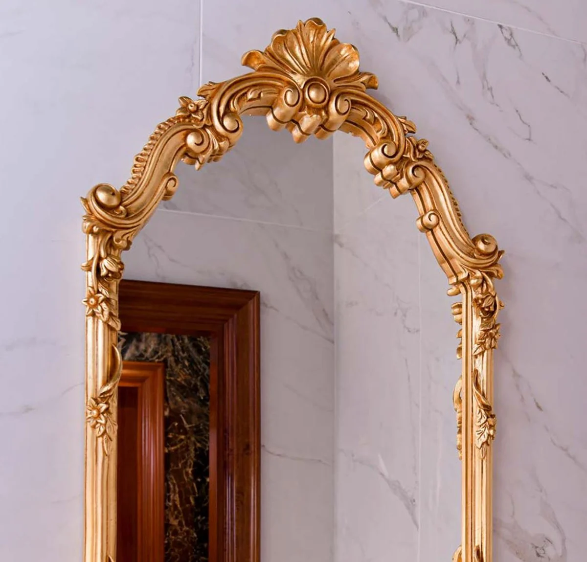 Casa Padrino espejo barroco de lujo oro A. 111 cm - Magn¨ªfico espejo de pared de estilo barroco - Hecho en Italia