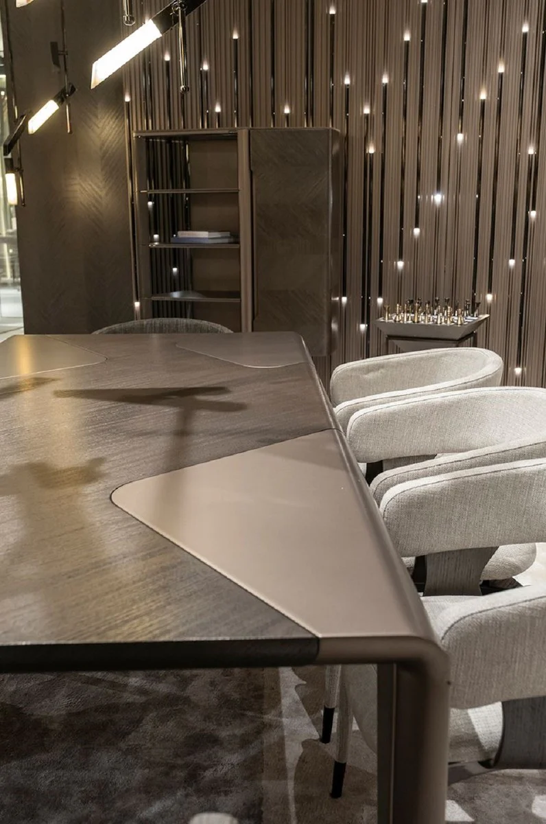 Casa Padrino vitrina de lujo marr¨®n oscuro / bronce 105,95 x 48,15 x A. 170 cm - Vitrina con puerta - Muebles de hotel - Muebles de lujo - Colecci¨®n de lujo