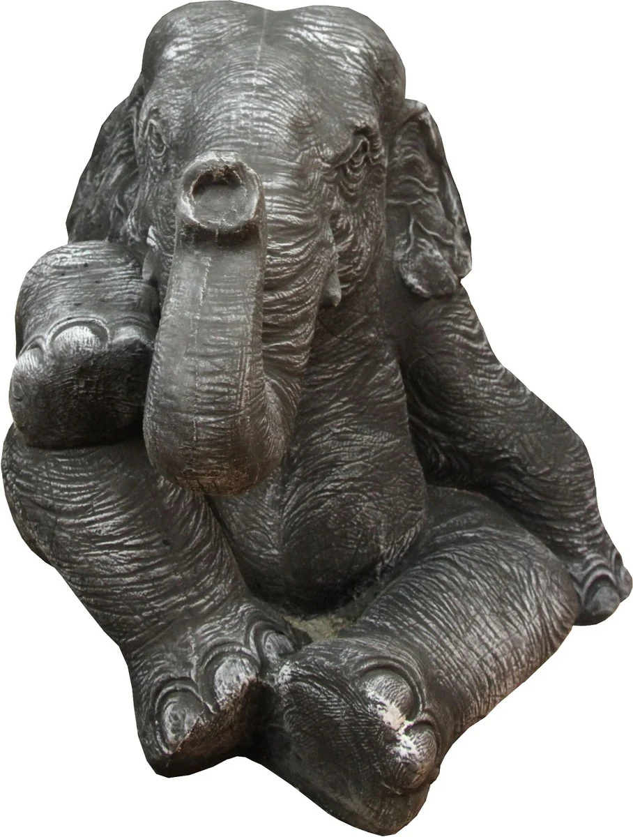 Casa Padrino Luxury Escultura Elefante Gris oscuro 55 x 53 x H. 53 cm - Edición limitada