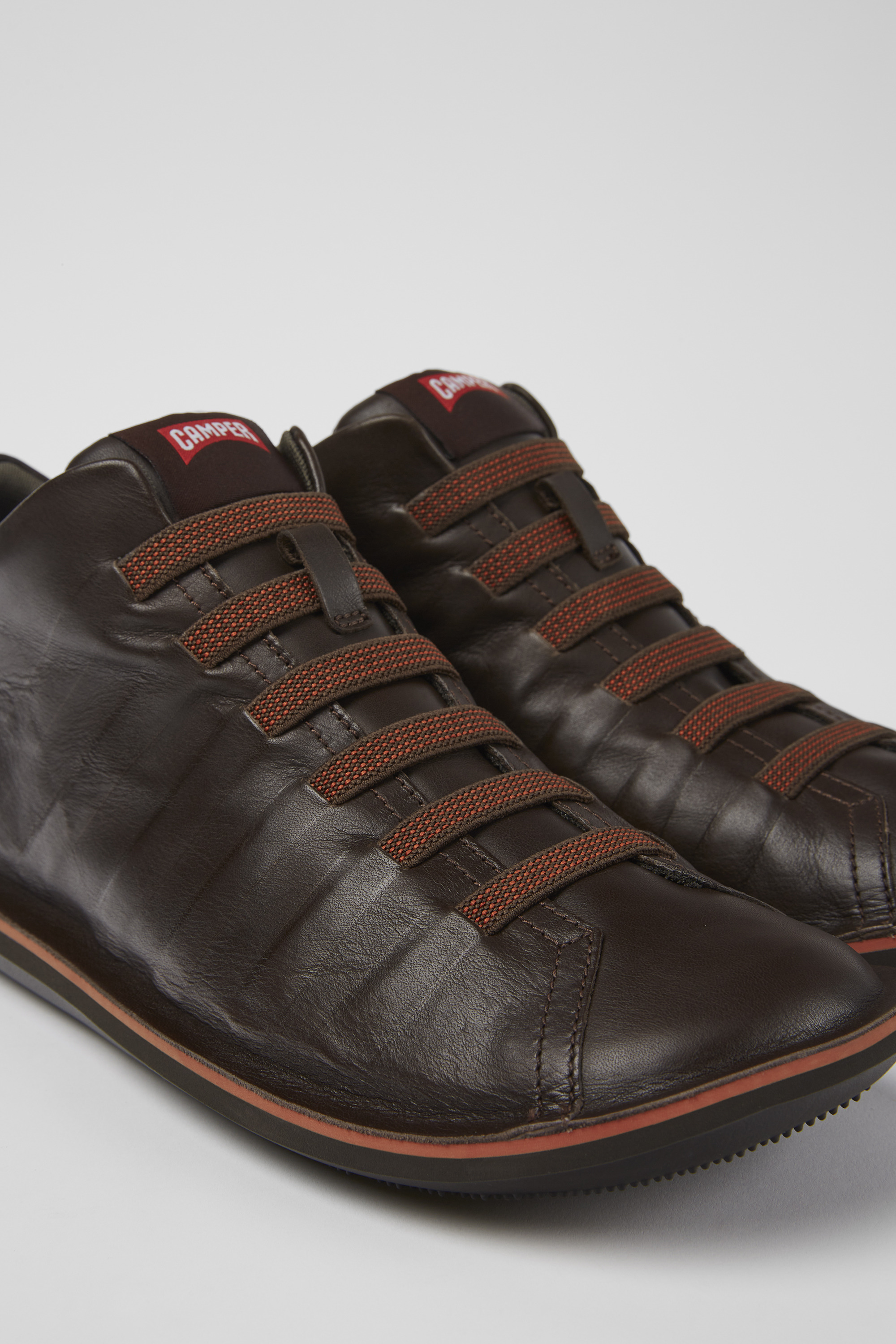 Beetle - Dark brown leather sneakers
