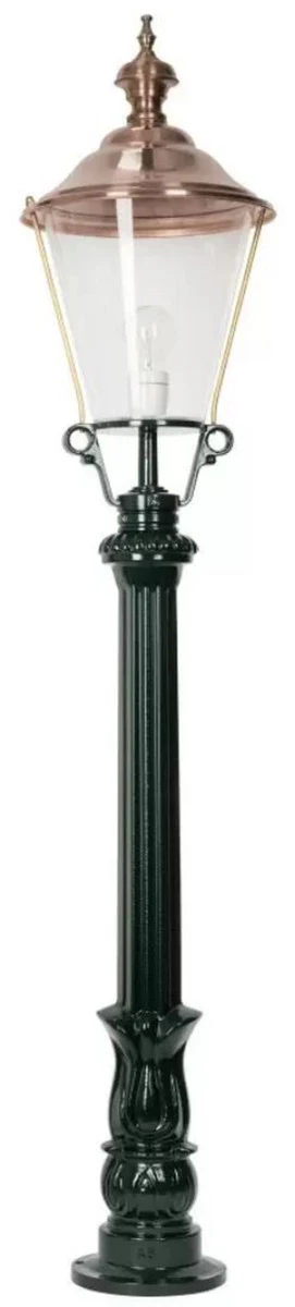 Casa Padrino lámpara de pie de jardín Art Nouveau verde / cobre Ø 29 x A. 150 cm - Farol de jardín - Lámpara de jardín - Iluminación de jardín nostálgico - Luces de jardín nostálgico