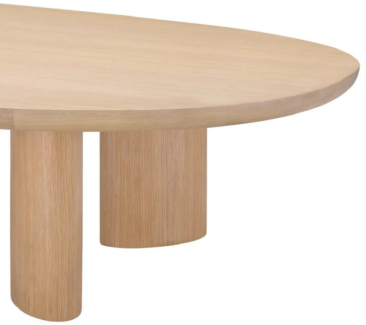 Casa Padrino mesa de centro de lujo natural 168,5 x 86,5 x A. 35,5 cm - Mesa de sal¨®n ovalada de madera maciza - Muebles de sal¨®n - Muebles de lujo - Interiores de lujo