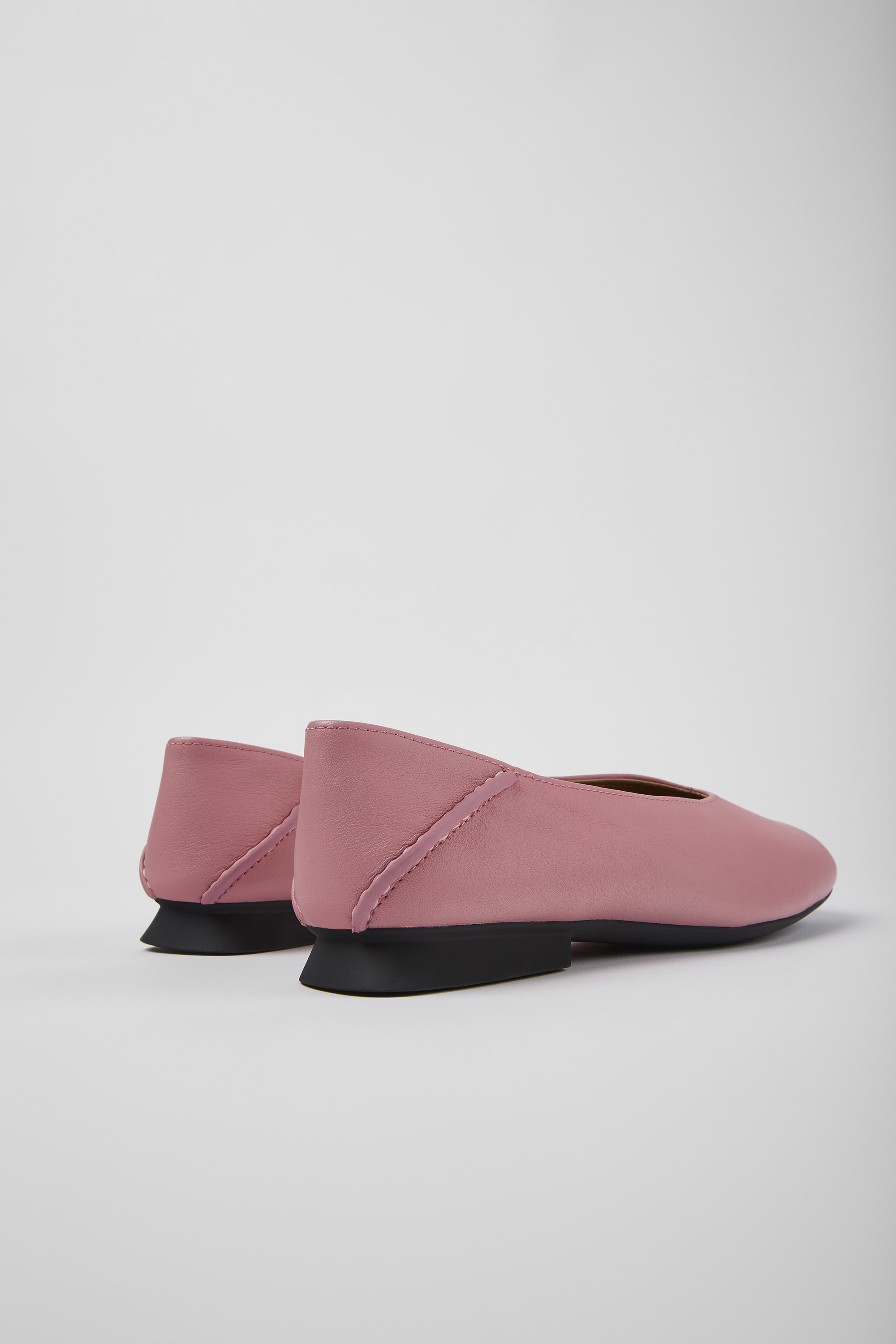 Casi Myra - Pink leather ballerinas for women
