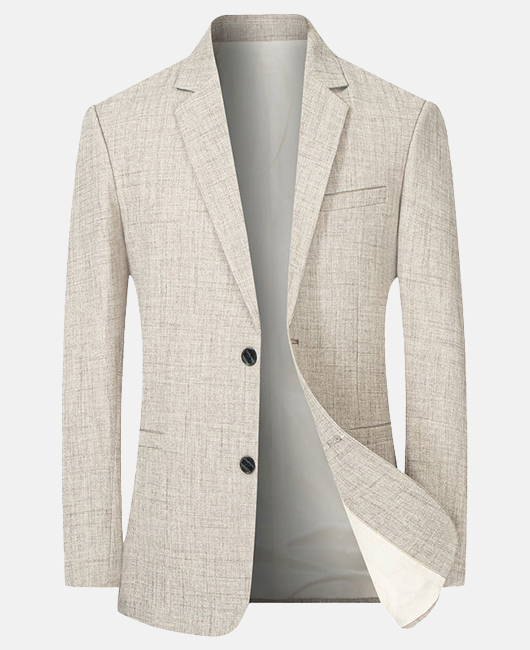 Business Casual Utility Pocket Notch Lapel Buttons Blazer