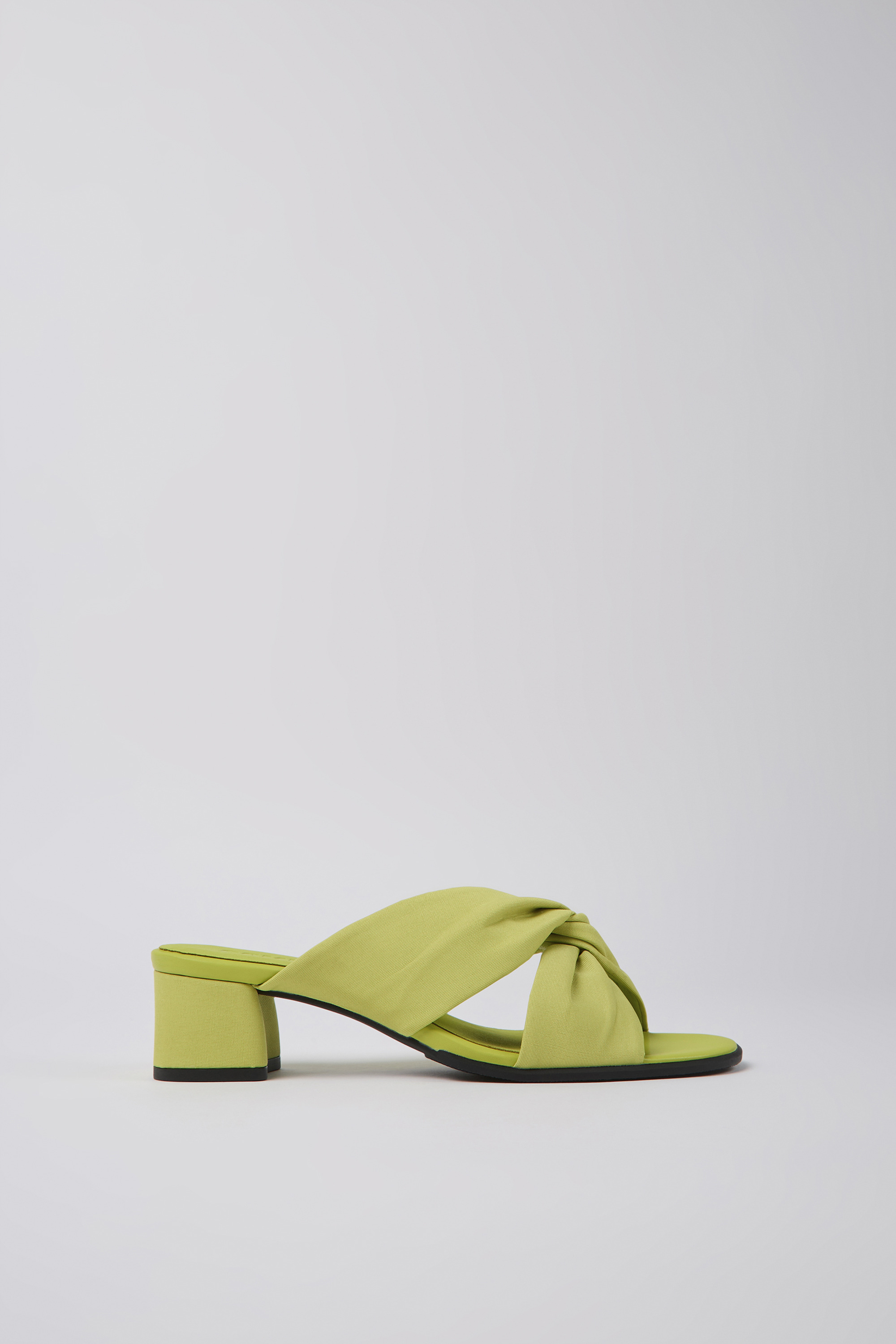 Katie - Green textile sandals for women
