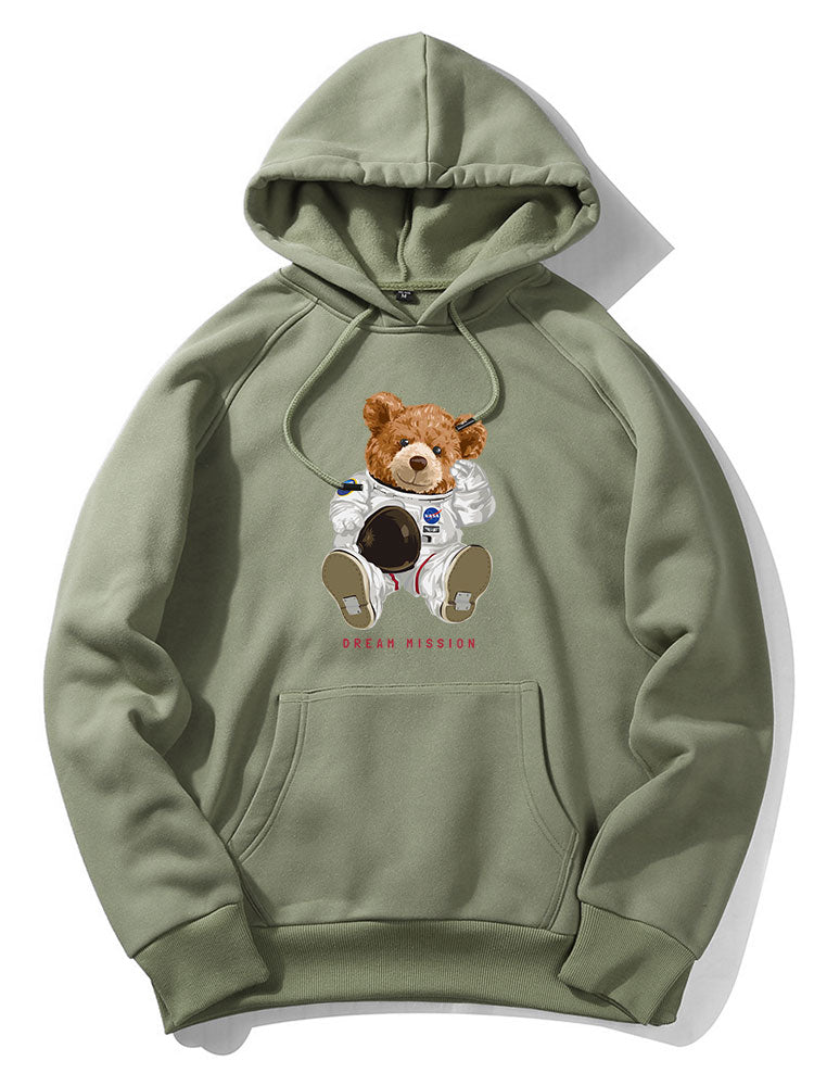 NASA Astronaut Bear Print Hoodie