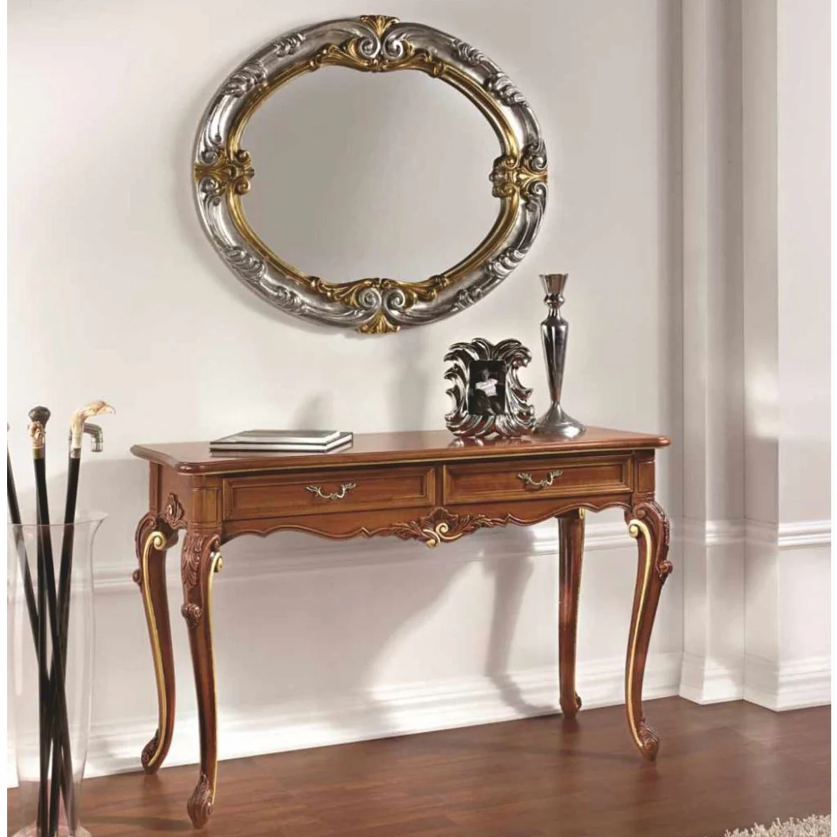 Casa Padrino consola barroco de lujo marr¨®n / oro 132 cm - Muebles barrocos - Hecho en Italia