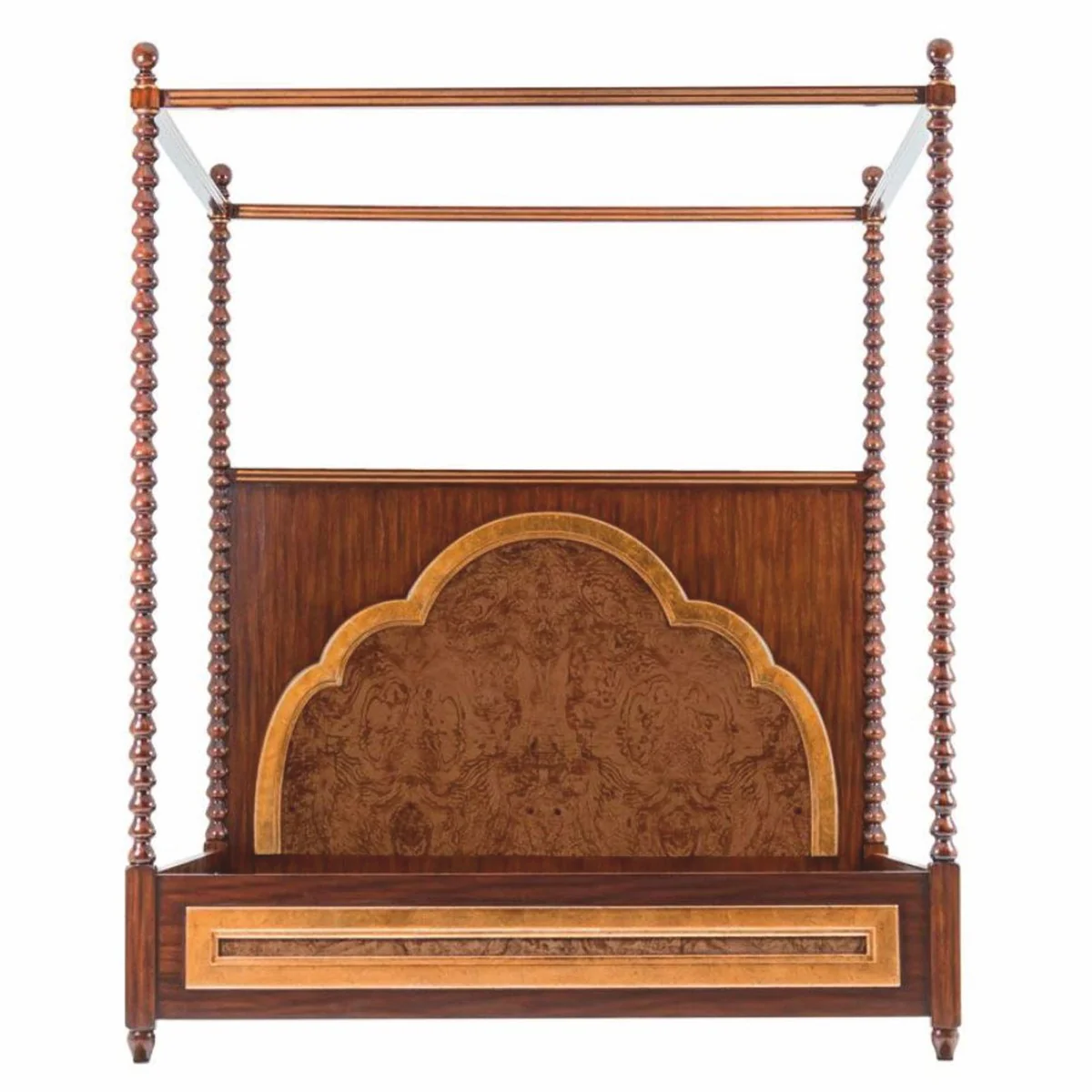 Casa Padrino cama con dosel de lujo de madera maciza marr¨®n - Muebles para hoteles y dormitorios