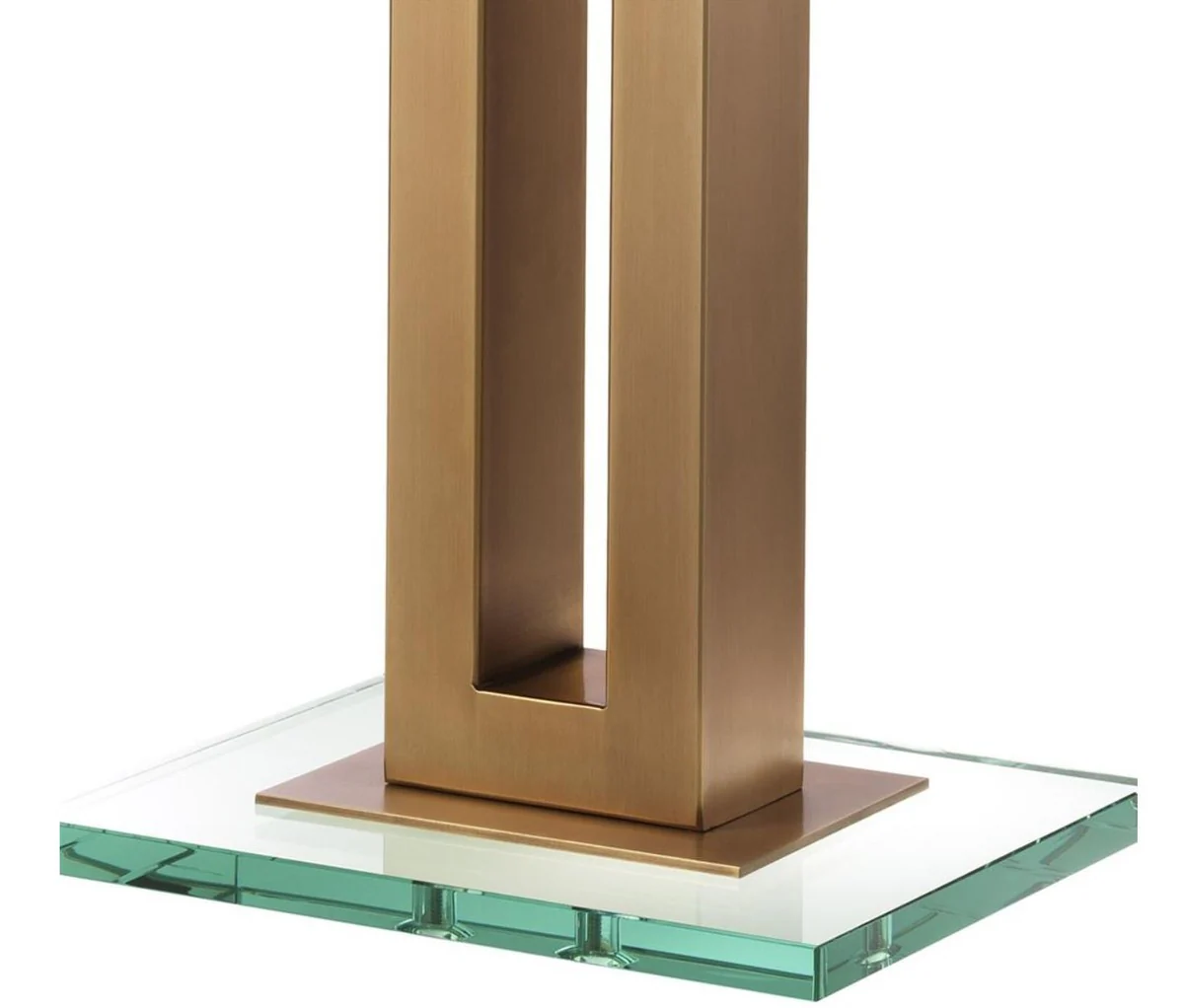 Casa Padrino lámpara de mesa de lujo latón antiguo / negro 45 x 22 x H. 84,5 cm - Lámpara de Mesa de Hotel y Restaurante