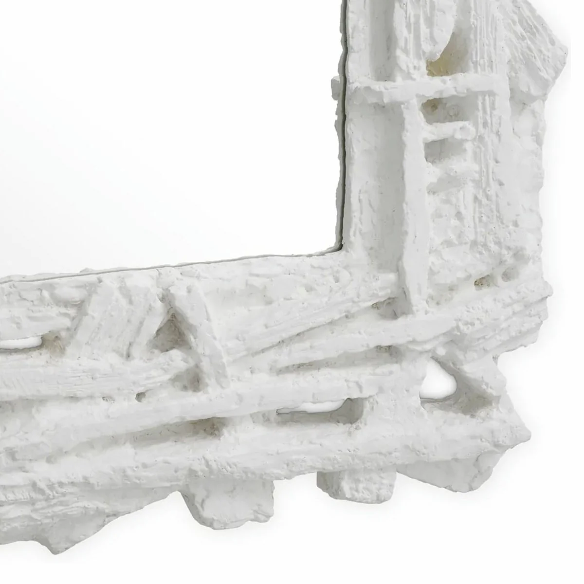 Casa Padrino Espejo de Lujo Blanco Mate 121 cm - Espejo de Pared Rectangular - Muebles de Lujo