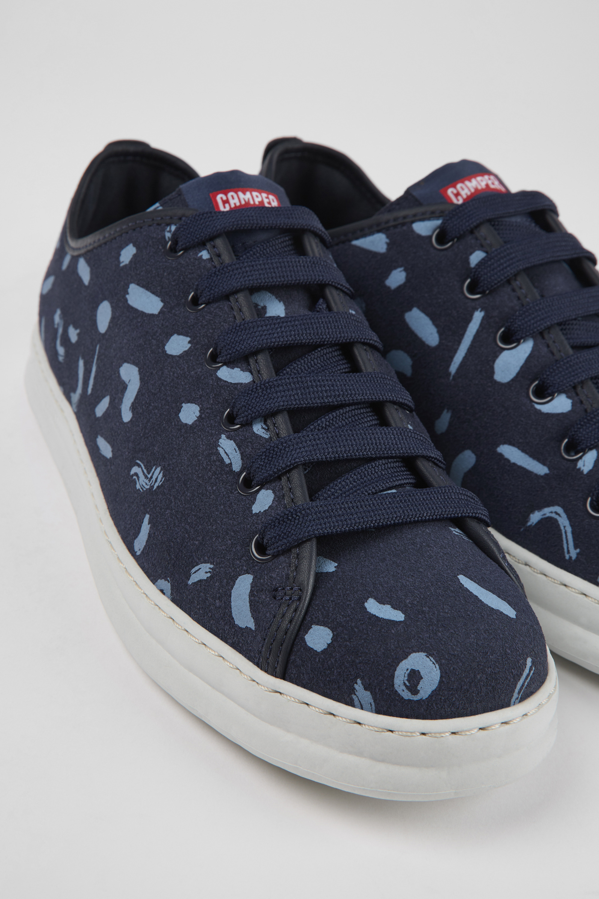 Runner - Multicolored nubuck and leather sneakers for men