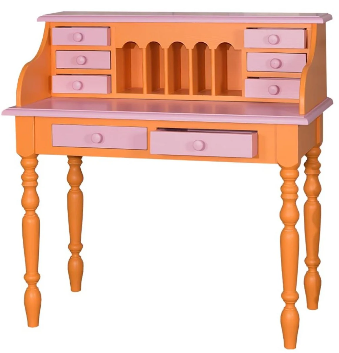Casa Padrino country style desk orange / pink 109 x 60 x H. 110 cm - Country Style Furniture