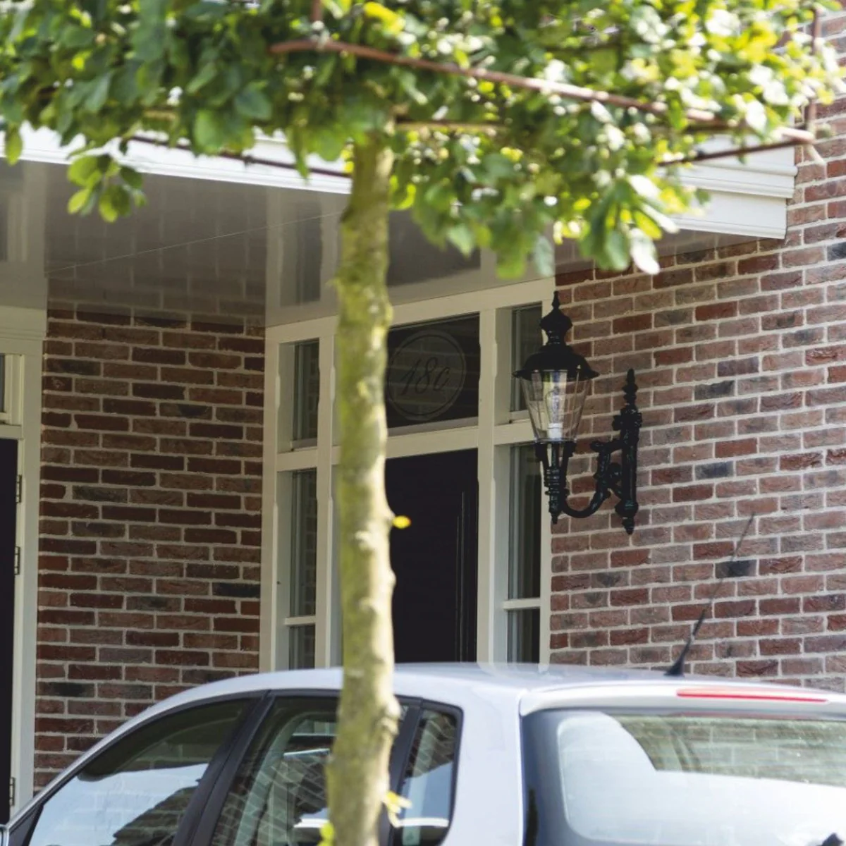 Casa Padrino aplique de exterior Art Nouveau negro Al. 74 cm - Iluminaci¨®n exterior nost¨¢lgica