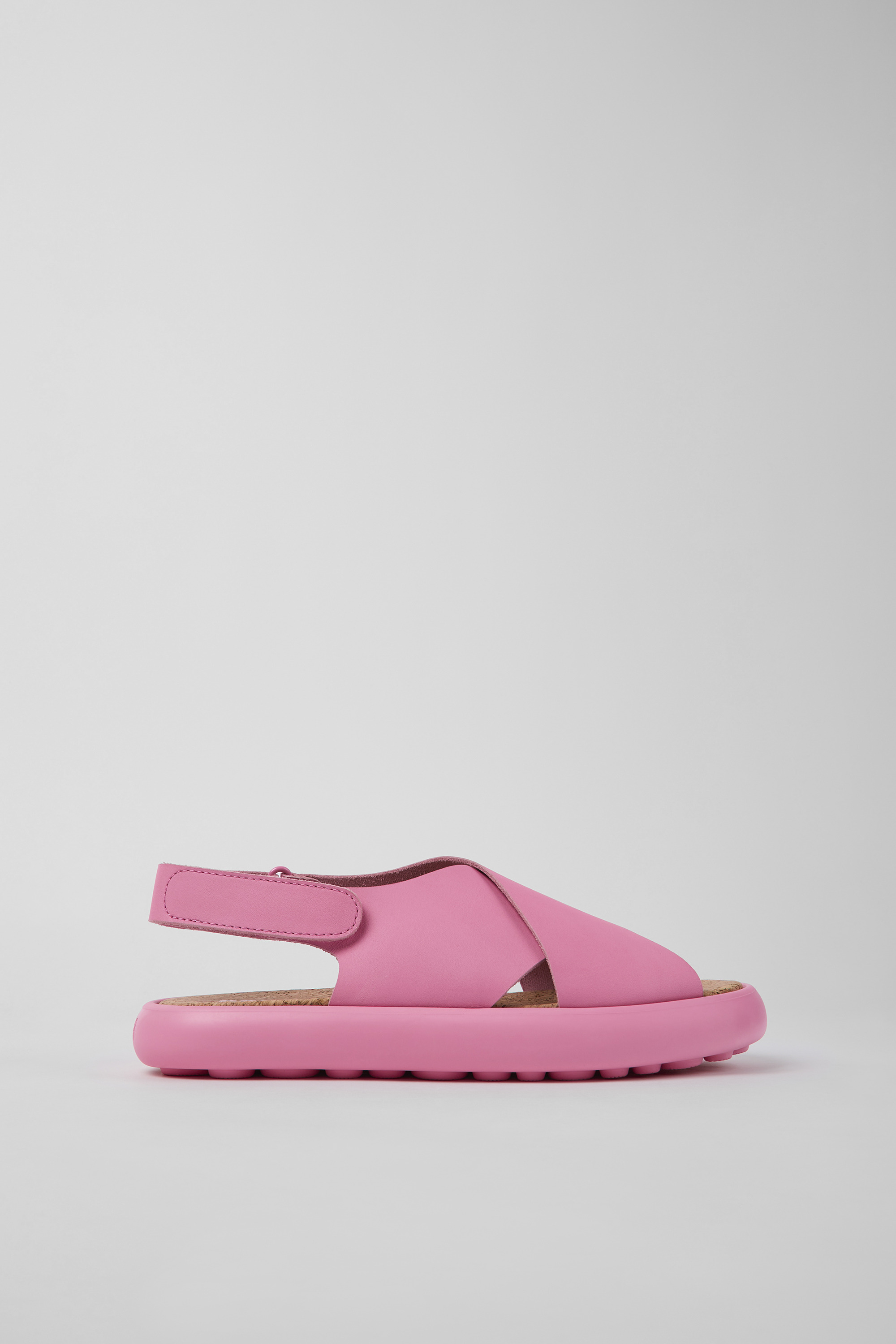 Pelotas Flota - Pink leather sandals for women