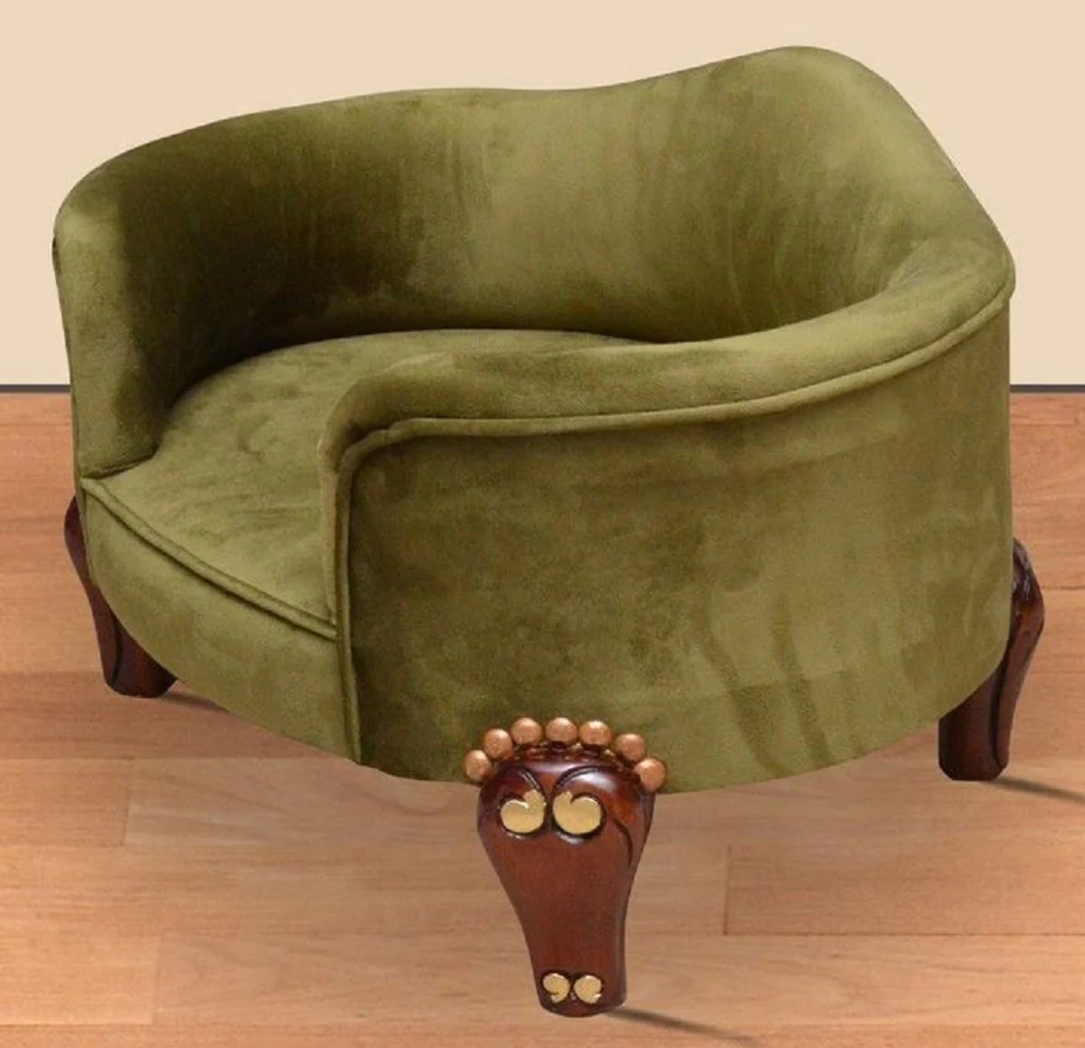 Casa Padrino cama para perros barroco verde real / marrón / oro - Muebles barrocos para perros - Muebles barrocos para mascotas - Magníficos muebles de animales en estilo barroco