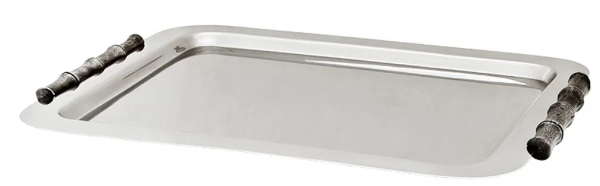 Casa Padrino luxury Tray Rectangular stainless steel plated Bamboo 55 x 42.5 cm - Luxury Collection - 5 Star catering furniture