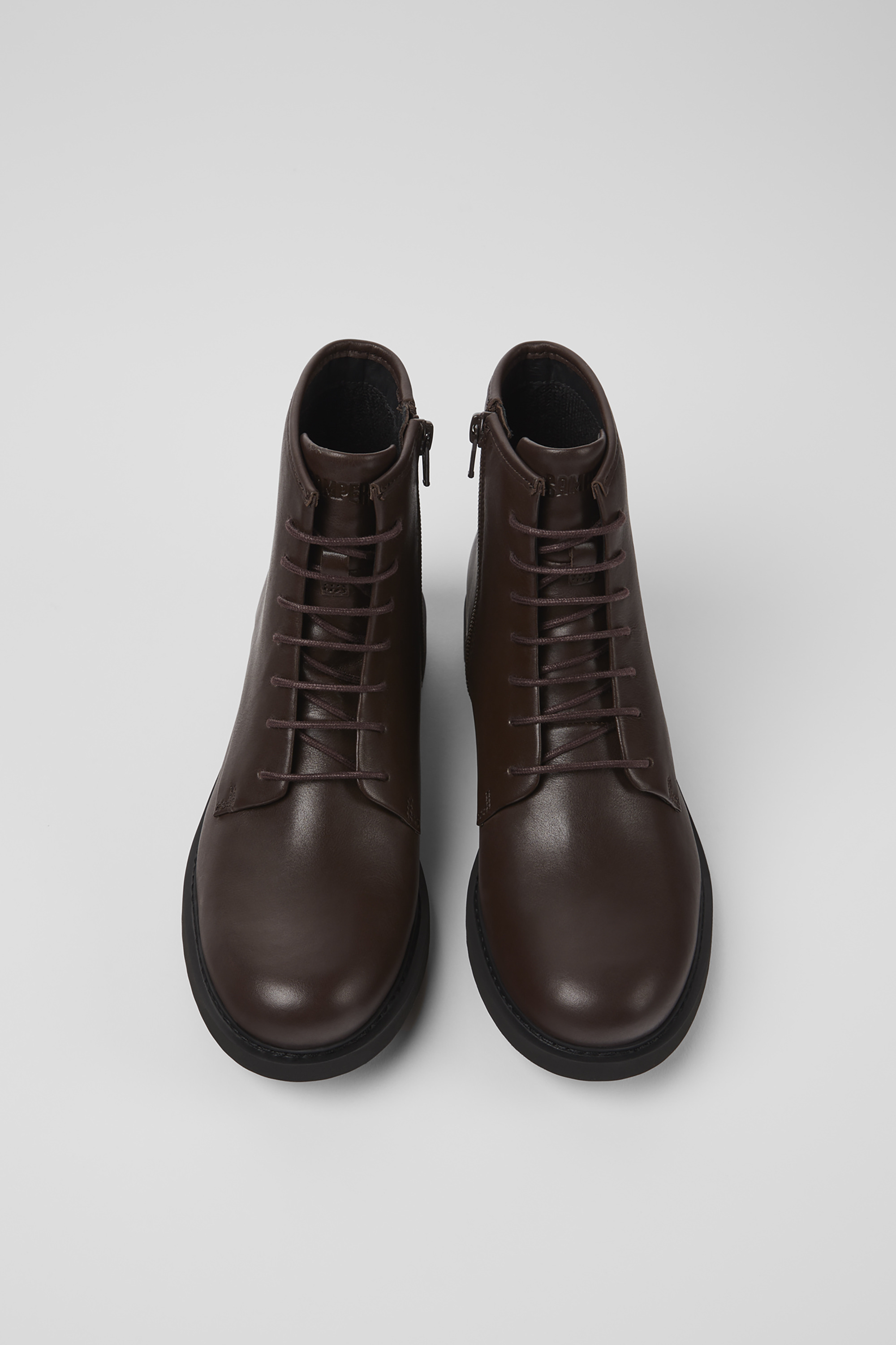 Neuman - Brown leather ankle boots for women
