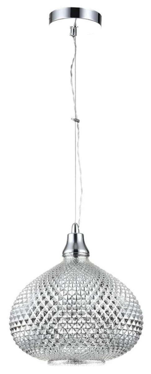 Casa Padrino lámpara colgante de lujo plata Ø 28 x H. 15,3 cm - Muebles de Salón de Lujo