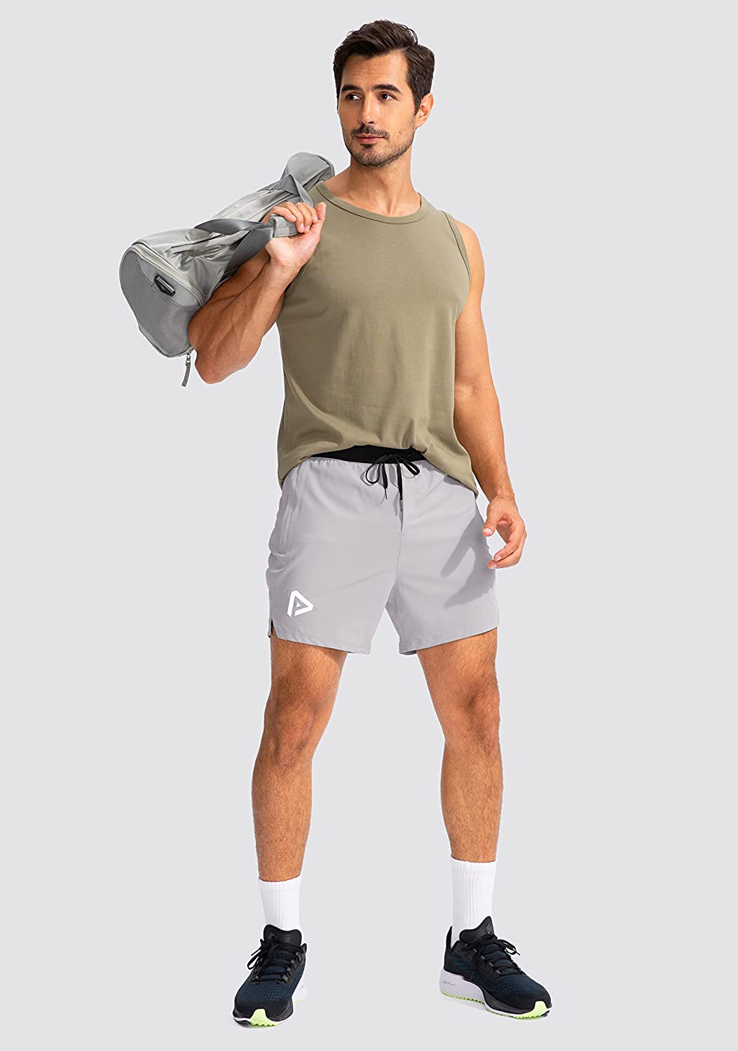 Men's Workout Running Shorts 5 Inch Lightweight Quick Dry Soccer Gym Athletic Shorts for Men with 3 Pockets