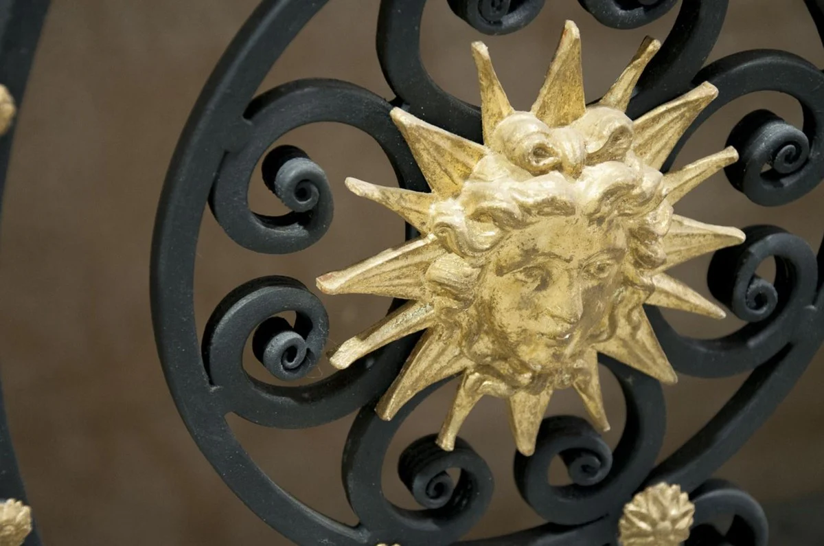 Casa Padrino consola barroco de lujo blanco / negro / oro antiguo 172 x 51 x H. 95 cm - Muebles Barrocos