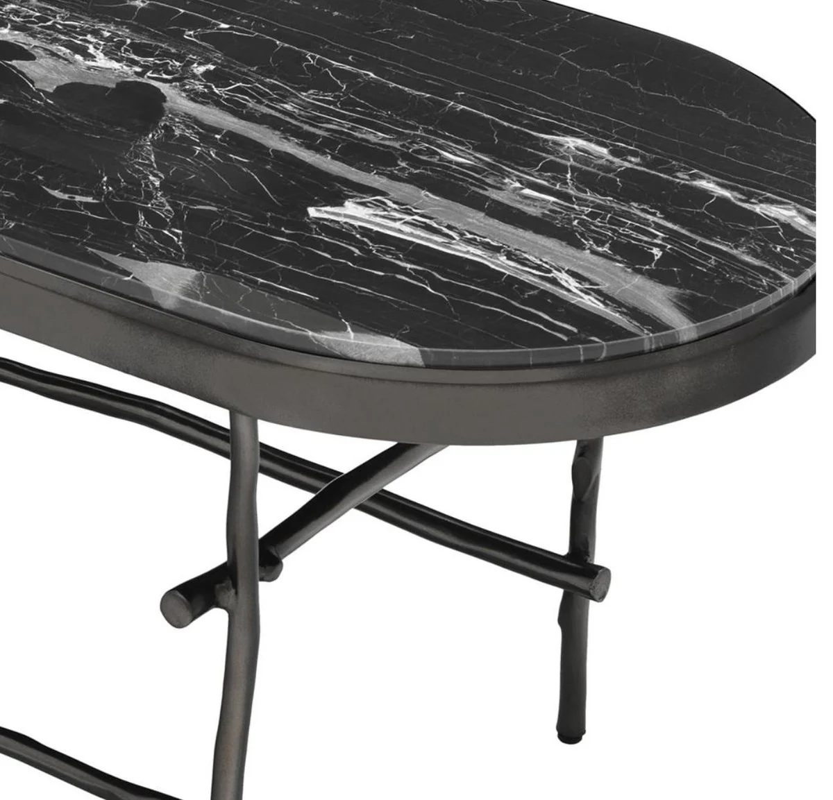 Casa Padrino mesa de centro de lujo bronce / negro 130 x 45 x H. 45,5 cm - Muebles de Lujo