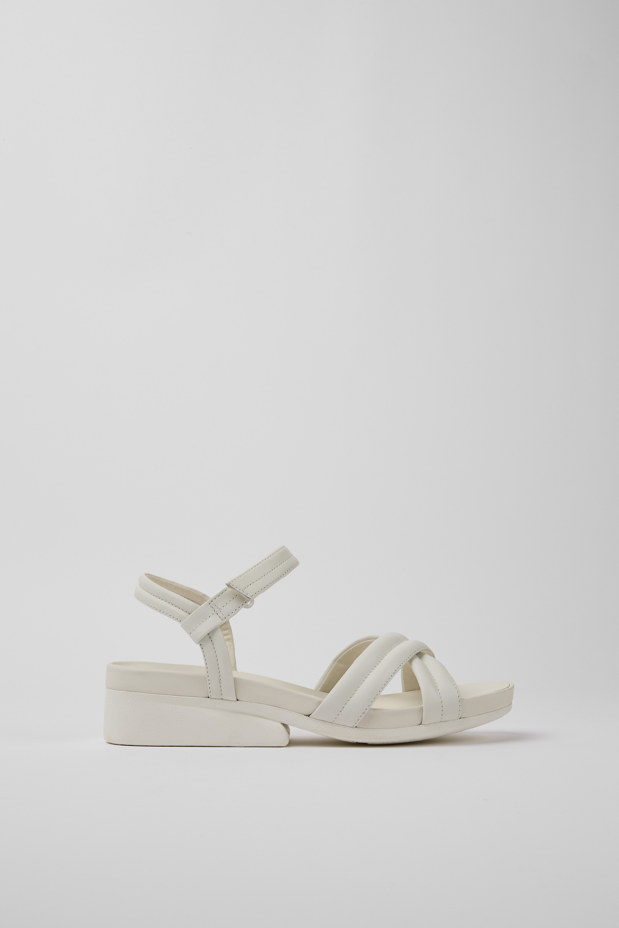 Minikaah - White leather sandals for women