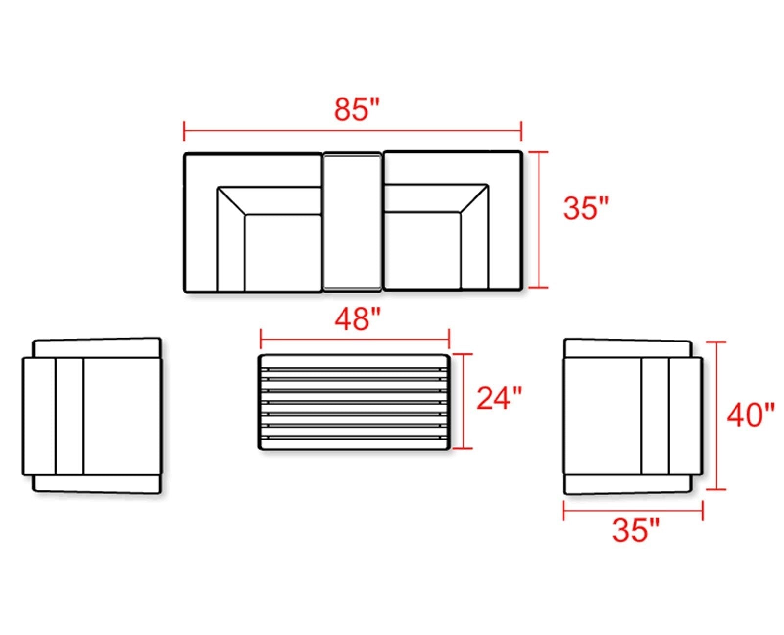 Falmouth Wicker/Rattan 4 - Person Seating Group with Cushions