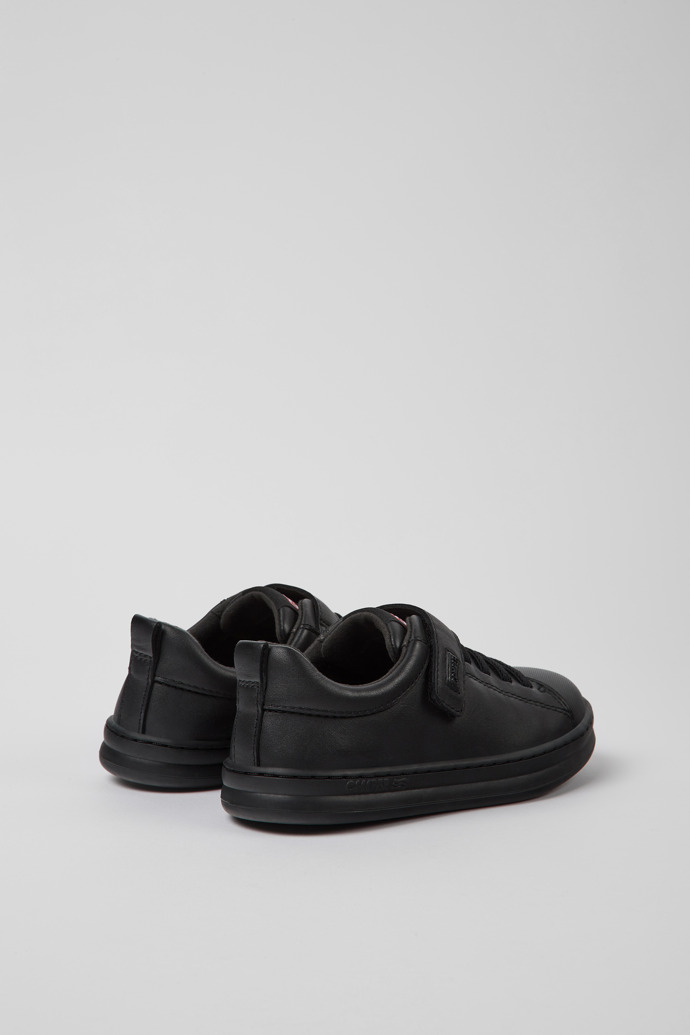 Runner Black leather and fabric sneakers for boys