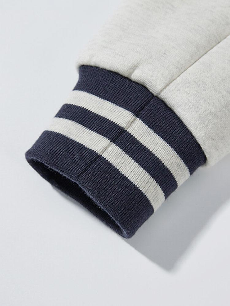 Contrast Baseball Jacket & Jogger Pants