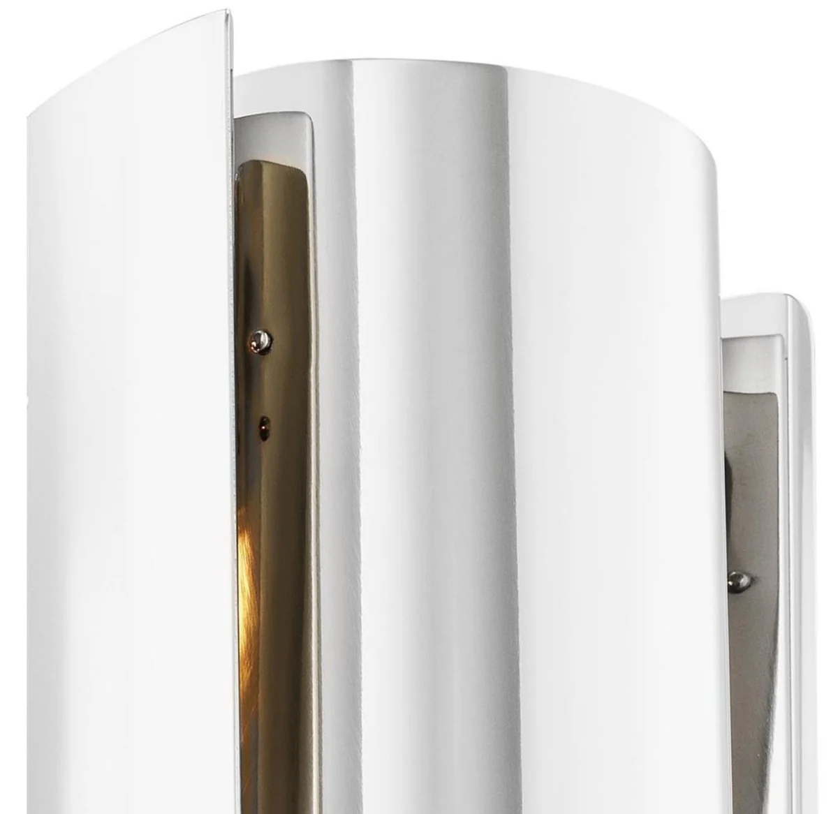 Casa Padrino lámpara de pared de metal de lujo plata 16,5 x 12 x H. 31,8 cm - Lámpara de Diseño