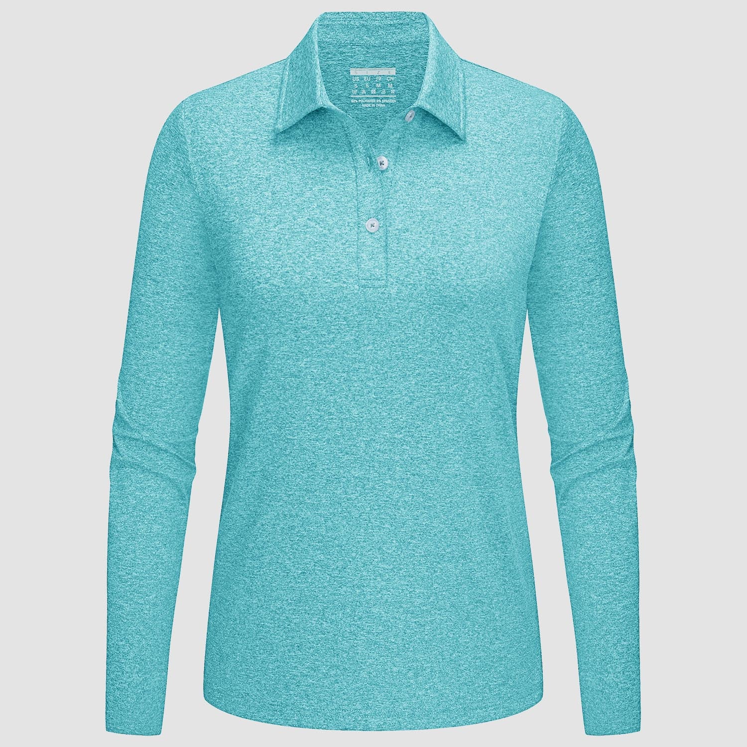 Women's Polo Shirts Long Sleeve UPF 50+ Sun Protection Golf Shirts Quick Dry Athletic Workout Collared Shirt