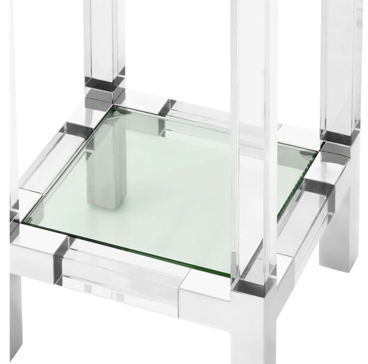 Casa Padrino mesa de lujo de plata 35 x 35 x H. 100 cm - muebles de dise?o de lujo