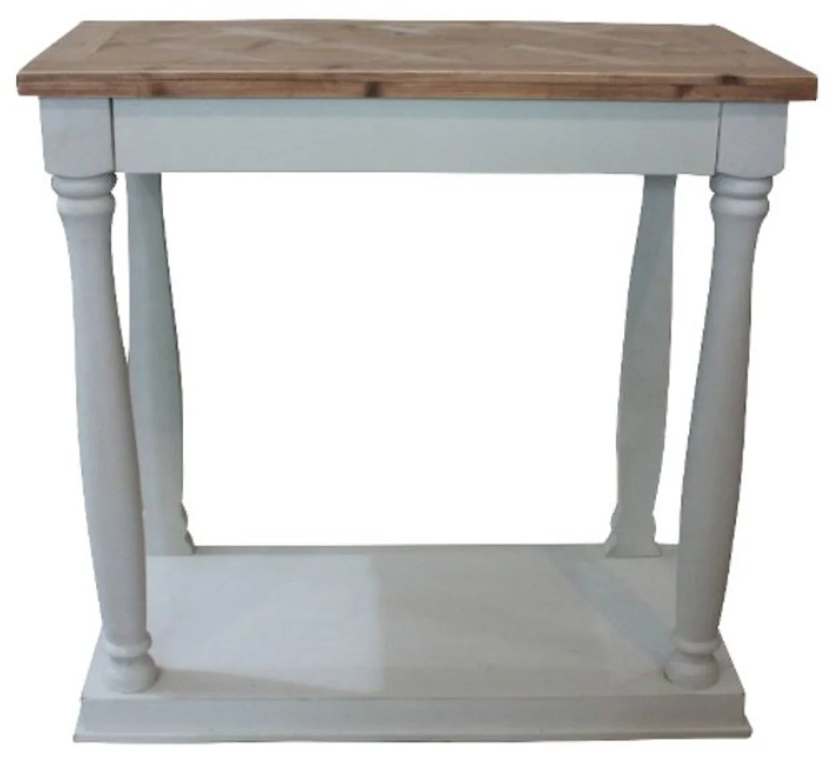 Casa Padrino Country Style Console White / Natural 81 x 40 x H. 80 cm - Handmade Country Style Console Table