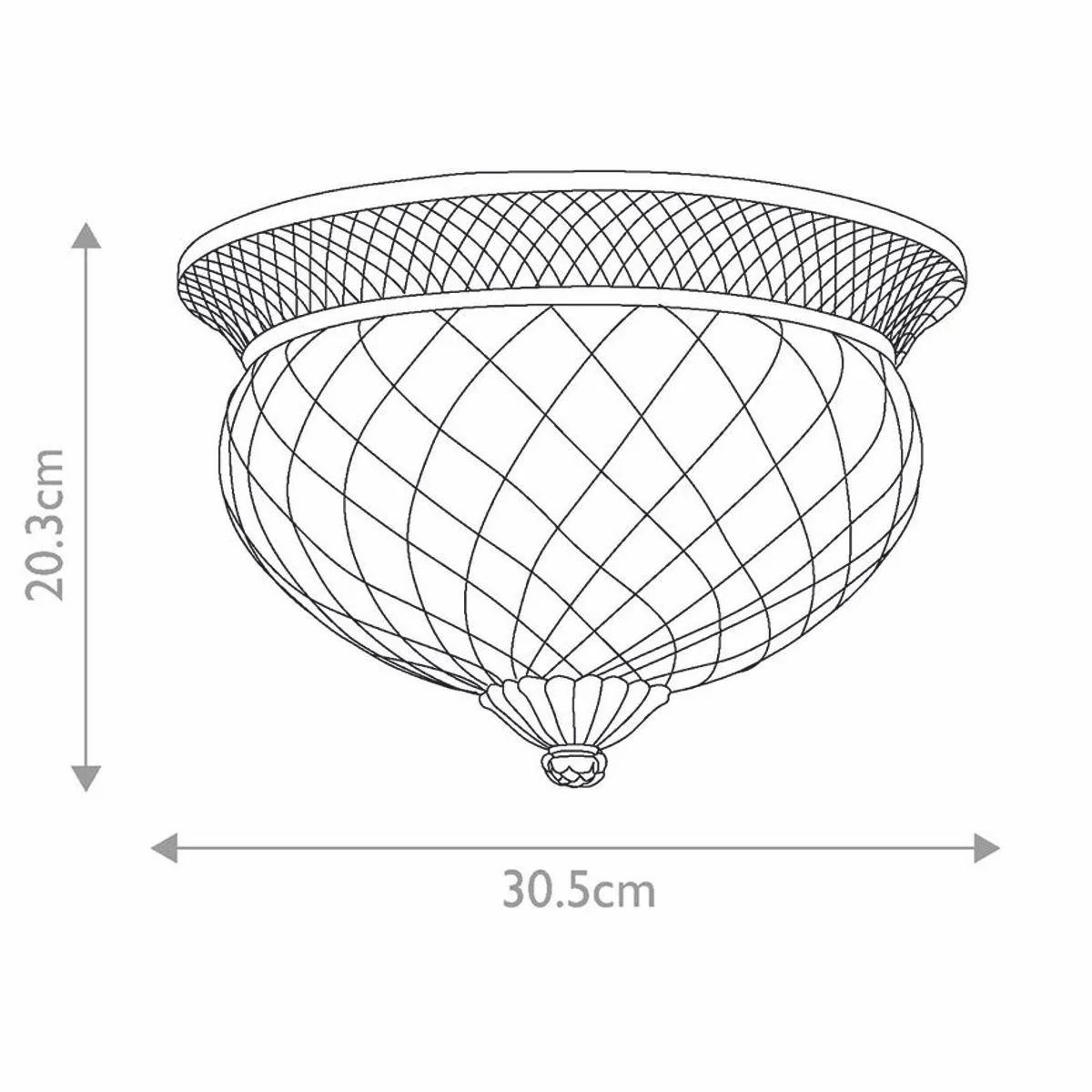 Casa Padrino l¨¢mpara de techo de cristal barroco plata antigua ? 30,5 cm