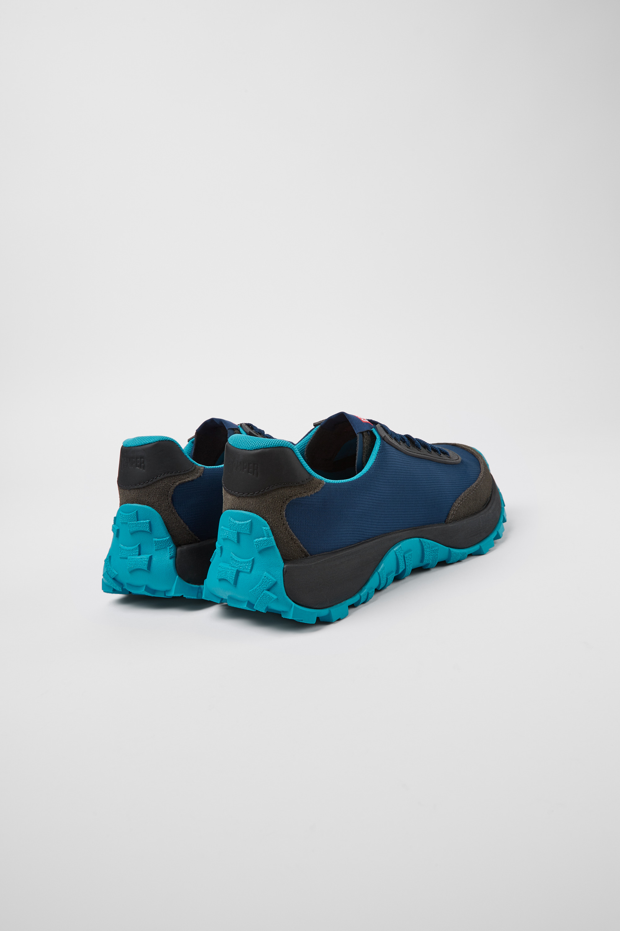 Drift Trail VIBRAM - Blue recycled PET and nubuck sneakers for men