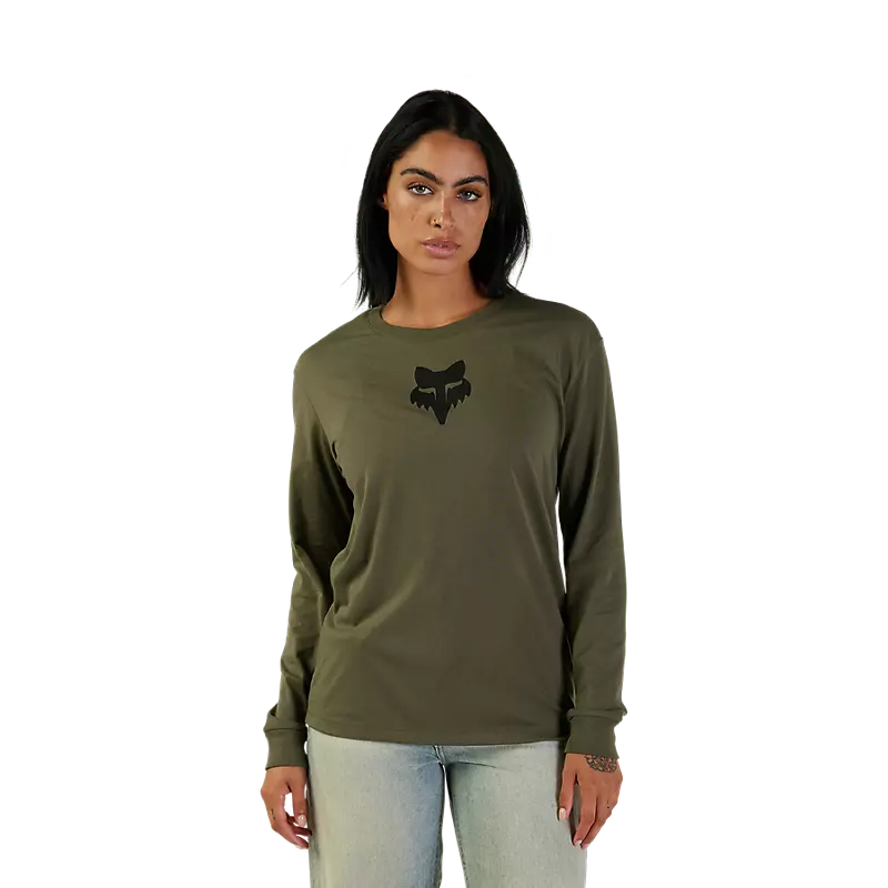 Womens Fox Head Long Sleeve Basic Tee