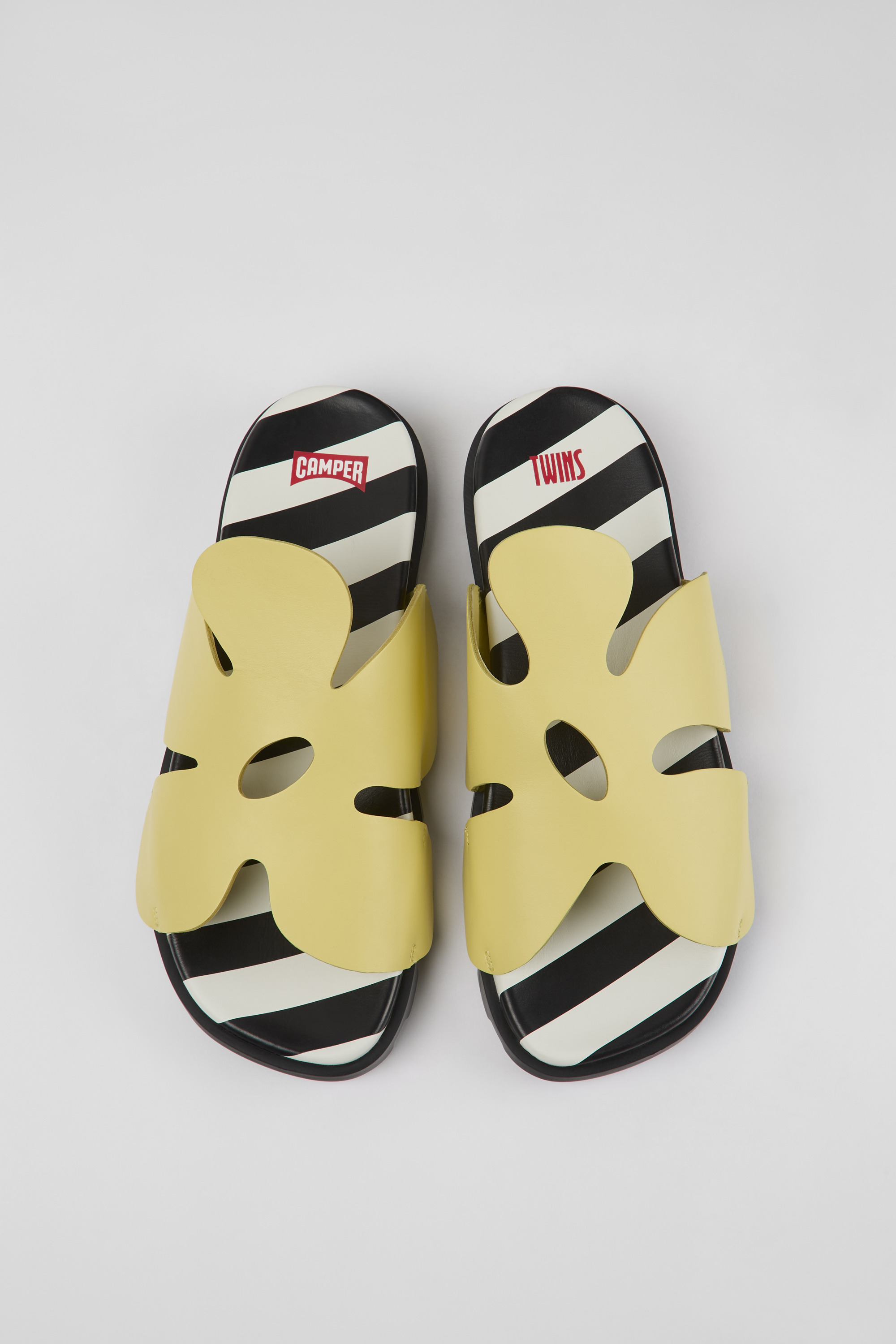 Twins - Yellow leather sandals for men