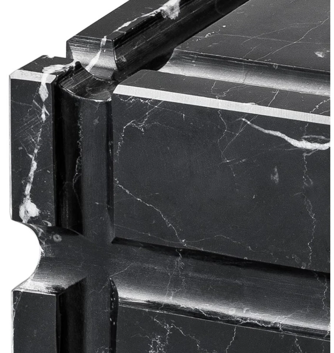 Casa Padrino de mármol diseñador cenicero negro de 21 x 21 x 7 cm H. - edición limitada