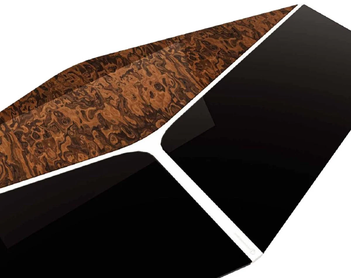 Casa Padrino mesa de comedor de dise?o de lujo negro / marr¨®n / plata 250 x 116 x A. 78 cm - Muebles de lujo - Muebles de dise?o - Muebles de comedor - Muebles de hotel - Calidad de lujo