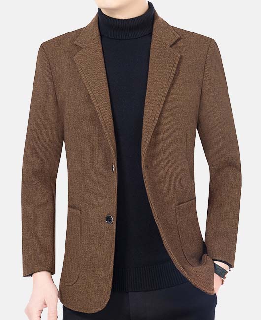 Business Casual Solid Notch Lapel Single Breasted Pockets Blazer