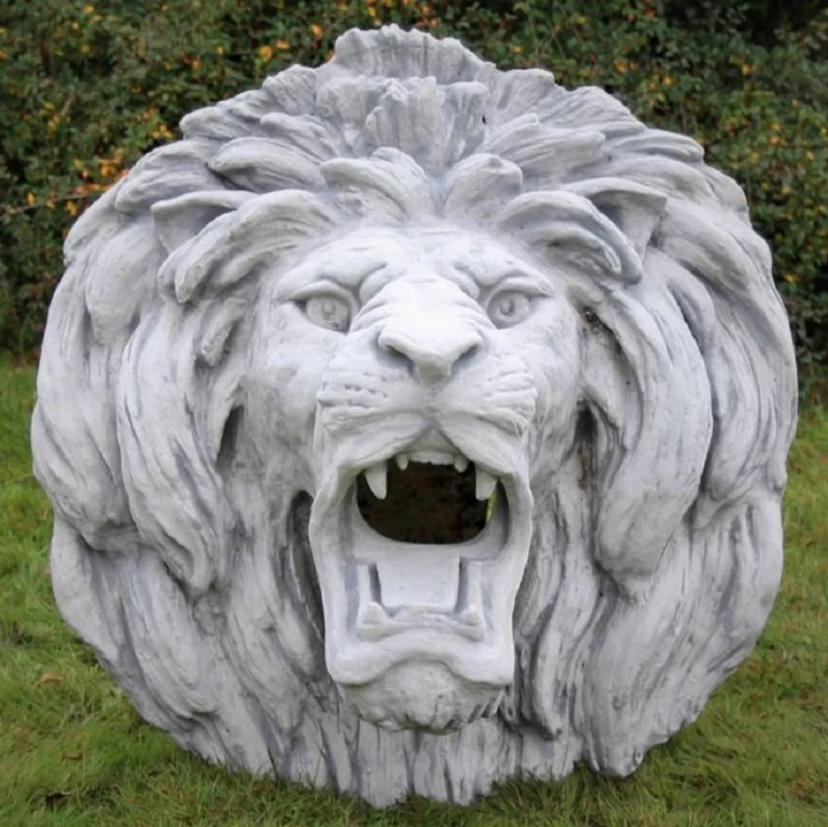 Casa Padrino gárgola de pared relieve barroco león 80 x 80 x A. 80 cm - Gran cabeza de león piedra gárgola decoración de pared relieve - Accesorios de Jardín Barroco y Art Nouveau