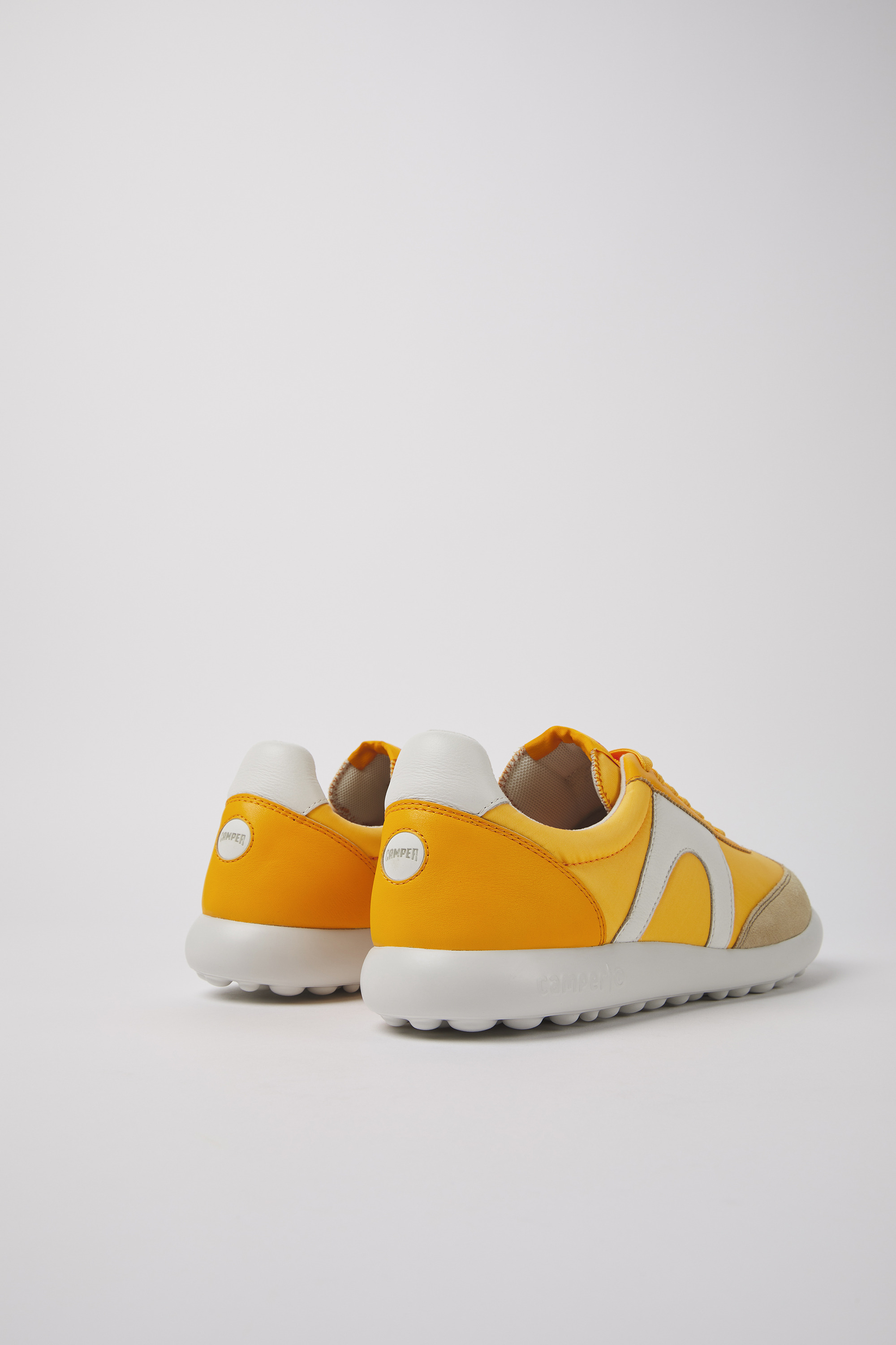 Pelotas XLite - Orange textile and leather sneakers for men