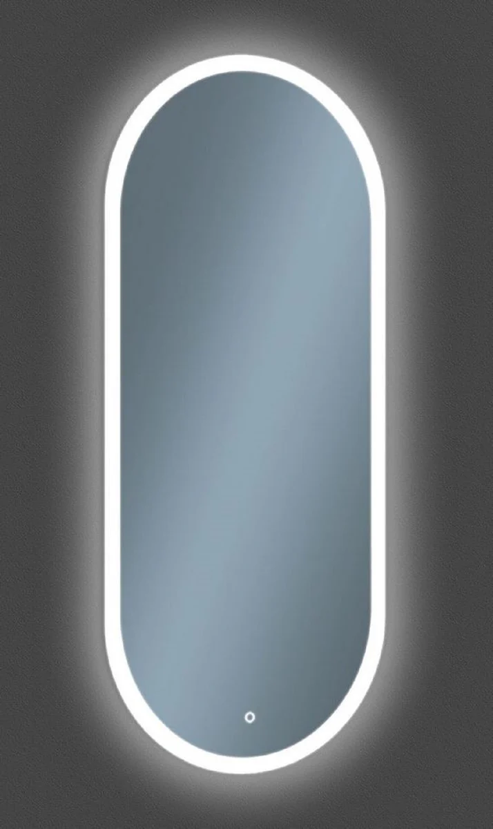 Casa Padrino espejo de ba?o de lujo 45 x 2,5 x A. 105 cm - Espejo de pared ovalado con iluminaci¨®n LED - Muebles de ba?o - Accesorios de ba?o - Muebles de lujo