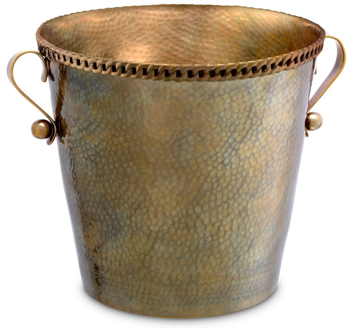 Casa Padrino enfriador de vino de lujo con 2 asas lat¨®n vintage ? 25,5 x A. 23,5 cm - Enfriador de champ¨¢n - Accesorios de gastronom¨ªa - Accesorios de restaurante - Accesorios de hotel