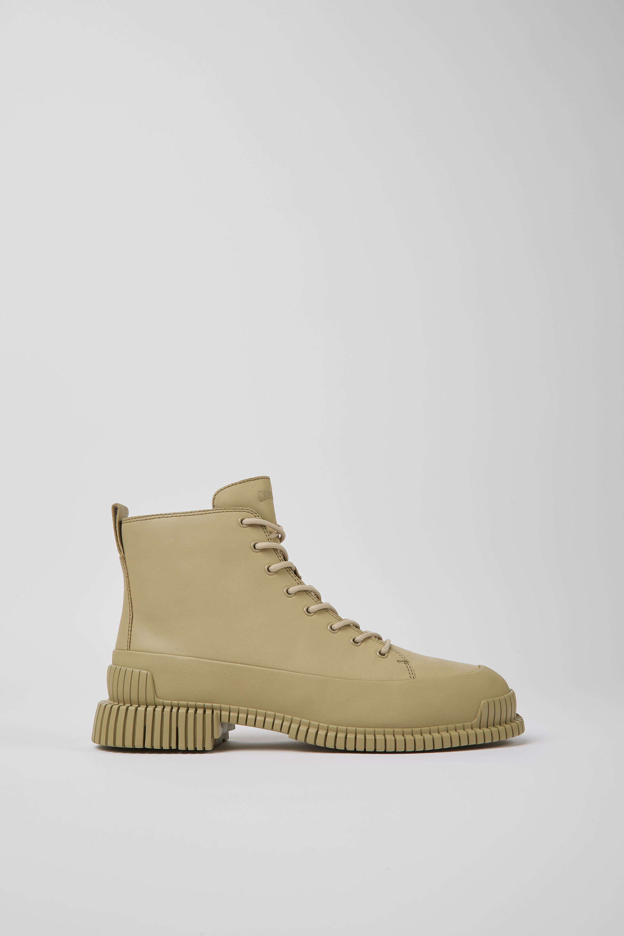 Pix - Beige leather ankle boots for women