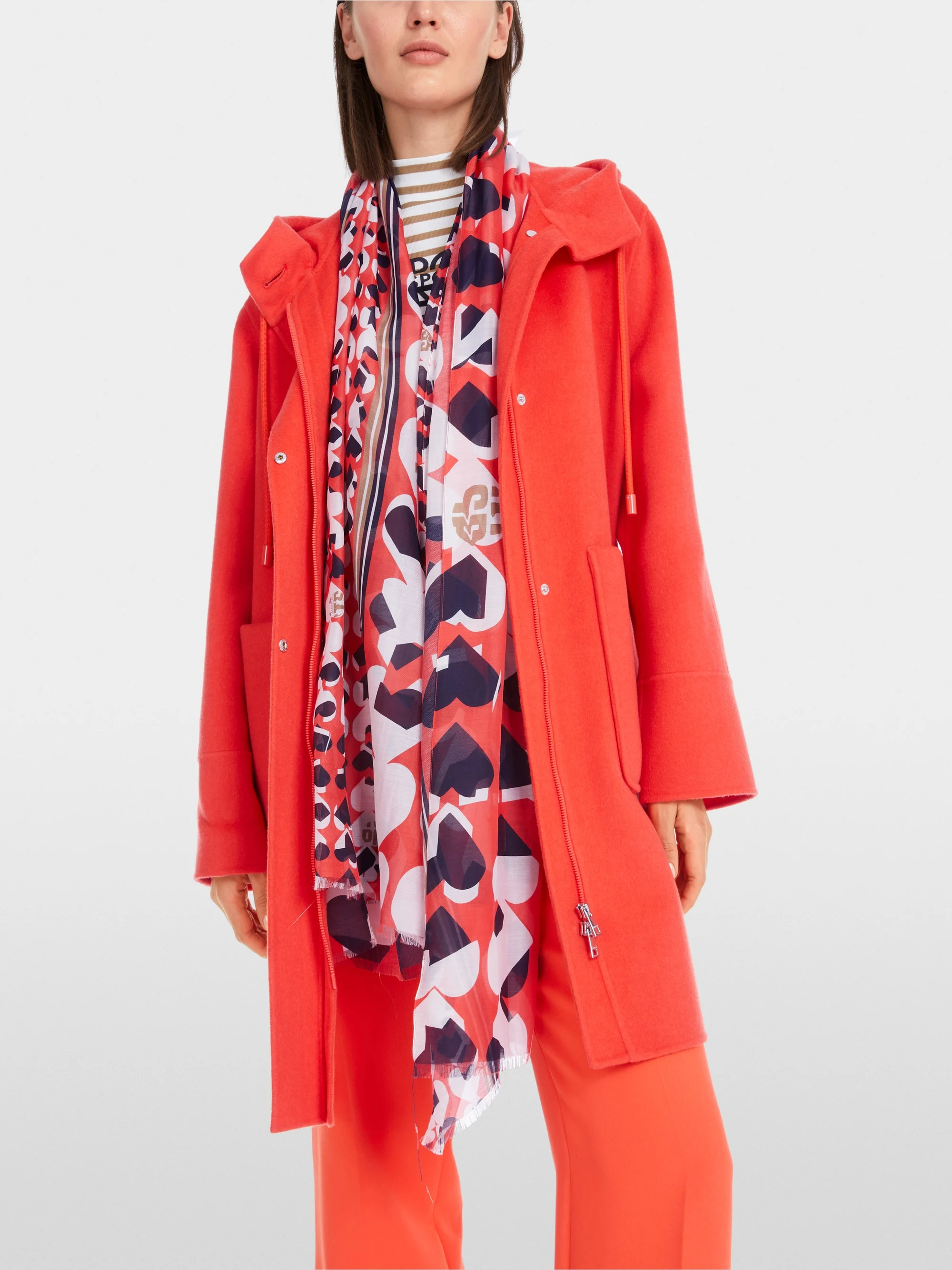 Marc-Cain Short hooded coat with zip