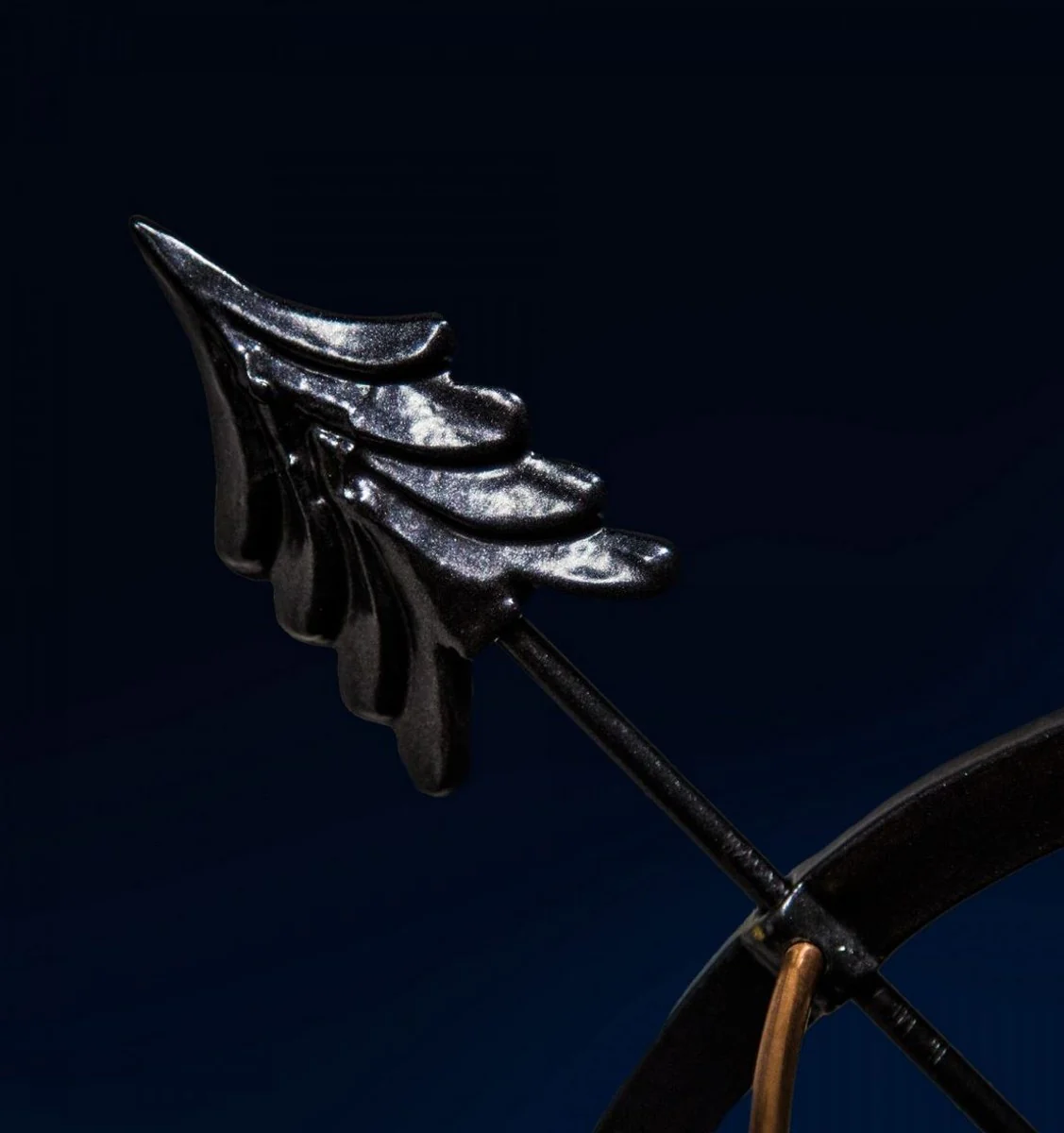 Casa Padrino Art Nouveau Garden Deco Reloj de Sol Antracita / Cobre Ø 60 x H. 72 cm - Decoración de Lujo en el Jardín