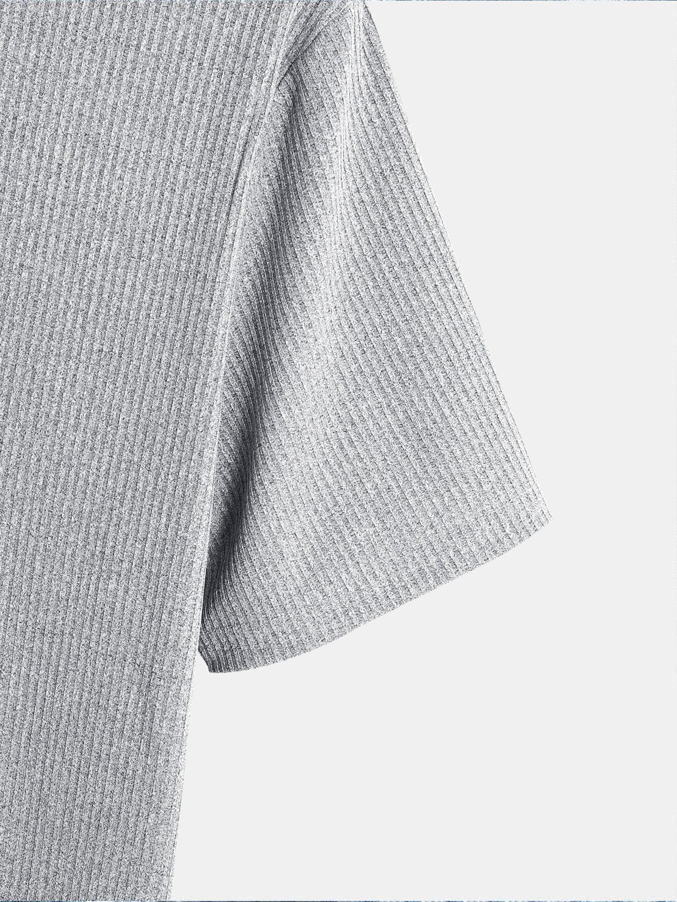 Muscle Fit Arc Hem Textured T-Shirt